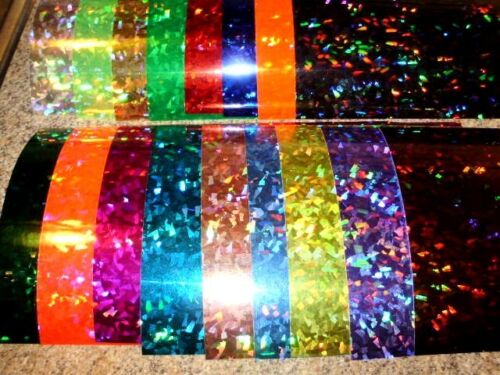 12 x 8 1 Sheet Holographic CRACKED ICE Fishing Lure Tape in 17