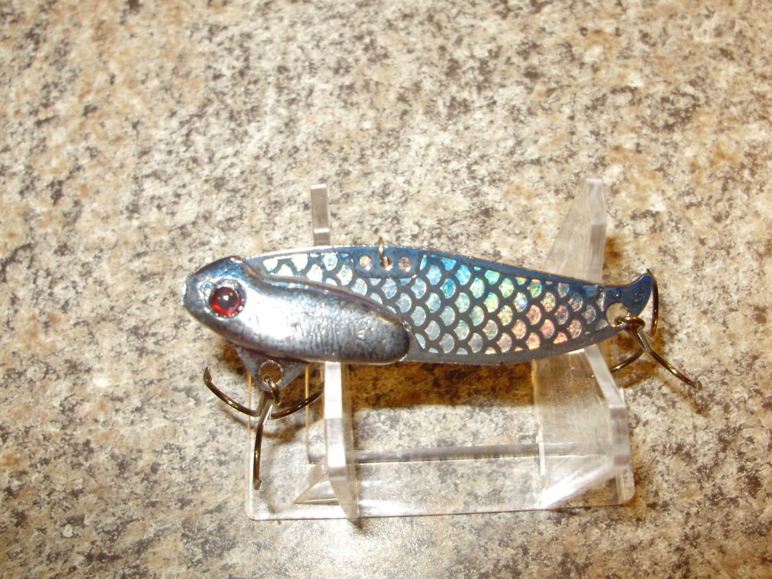 3/8oz, 1/2oz, 5/8oz, 3/4oz Custom XPS Holographic Series Oneida Lake Blade Bait SHAD SCALE