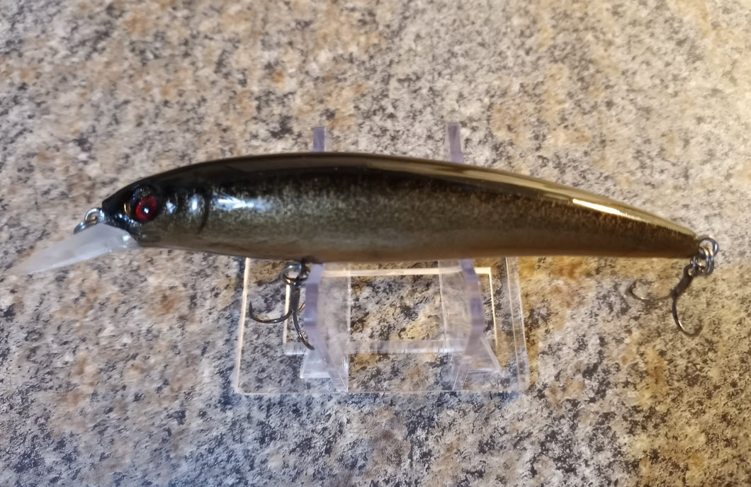 Custom Suspending Jerk Baits In 3 Sizes BLACK & GOLD