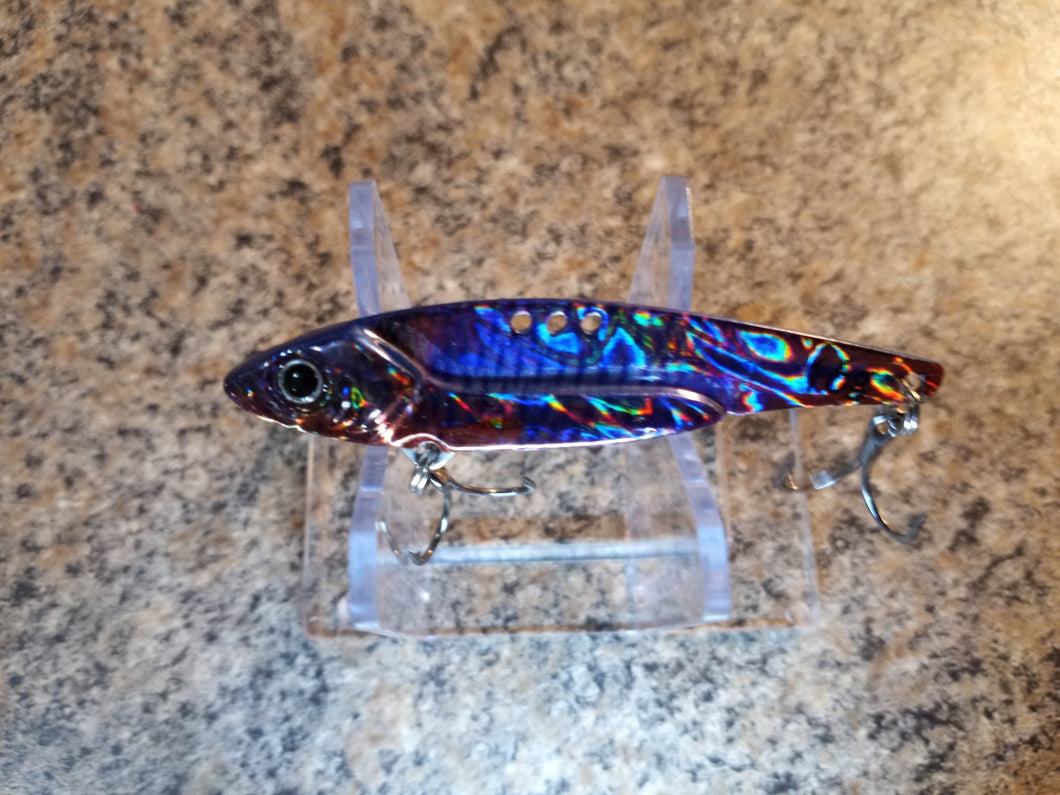 ONEIDA LAKE CUSTOM BLADE BAIT 1/2OZ BLADE BAIT GOBY HOLOGRAPHIC