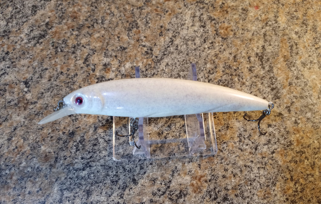 Custom Suspending Jerk Baits In 3 Sizes PURPLE IRIDESCENT GLOW GHOST