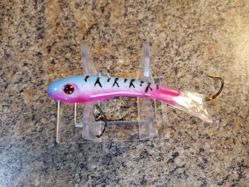 CUSTOM 1/4OZ, 3/8OZ, 1/2OZ, 3/4OZ, 1OZ VERTICAL JIGGING MINNOW BLUE HAMMER TIGER