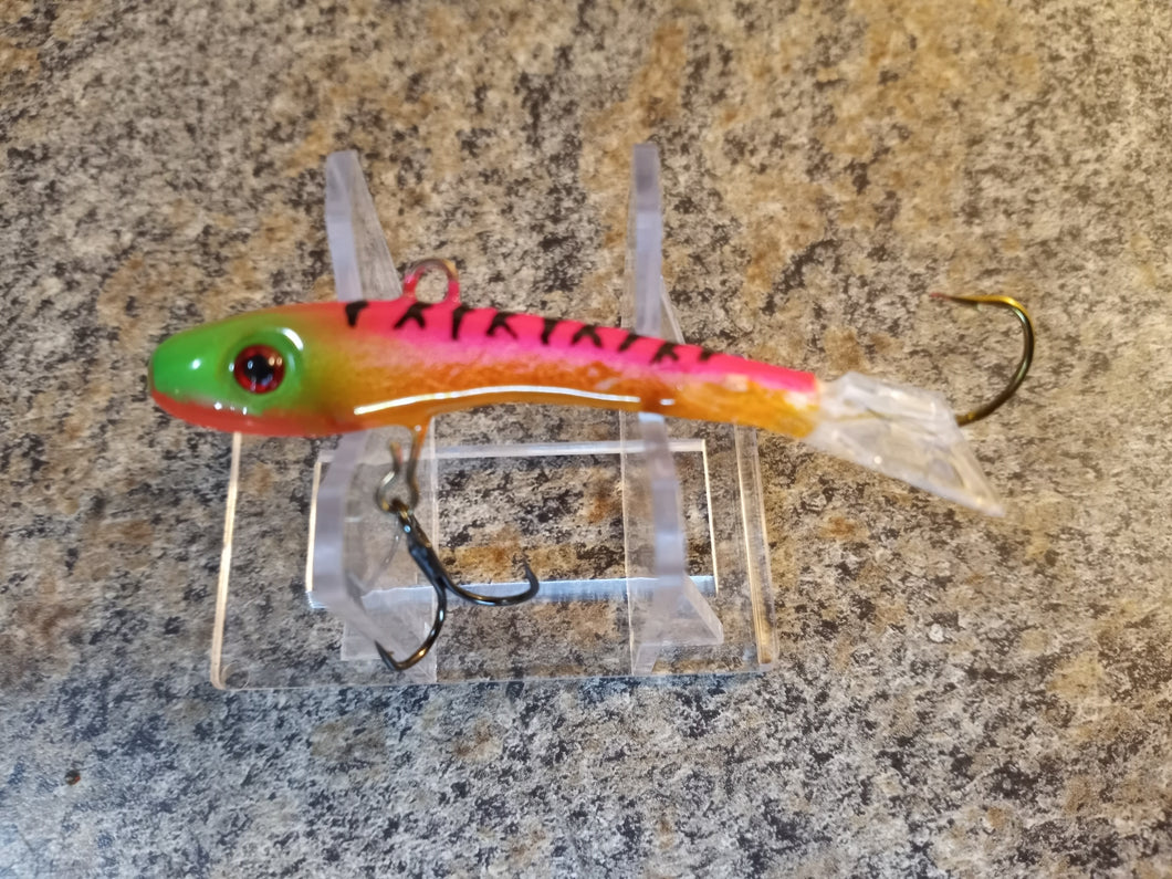 CUSTOM 1/4OZ, 3/8OZ, 1/2OZ, 3/4OZ, 1OZ VERTICAL JIGGING MINNOW WATERMELON TIGER