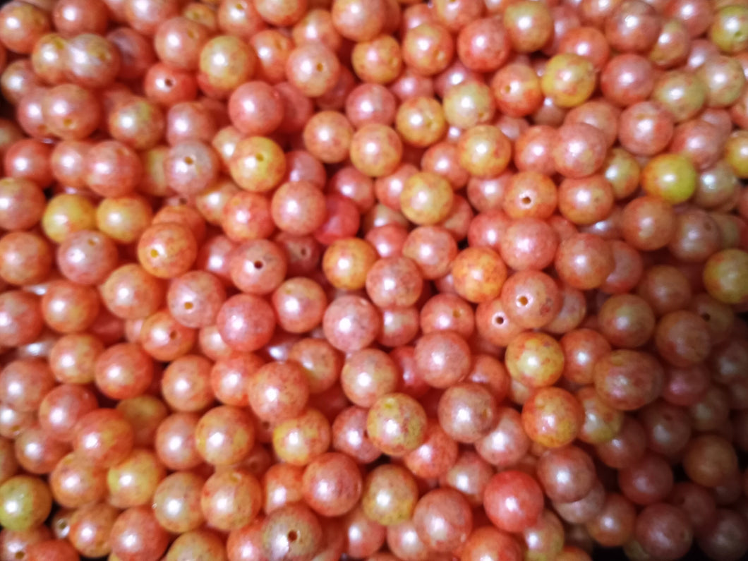 RED IRIDESCENT HOUDINI CUSTOM STEELHEAD BEAD 6MM,8MM,10MM,12MM,14MM