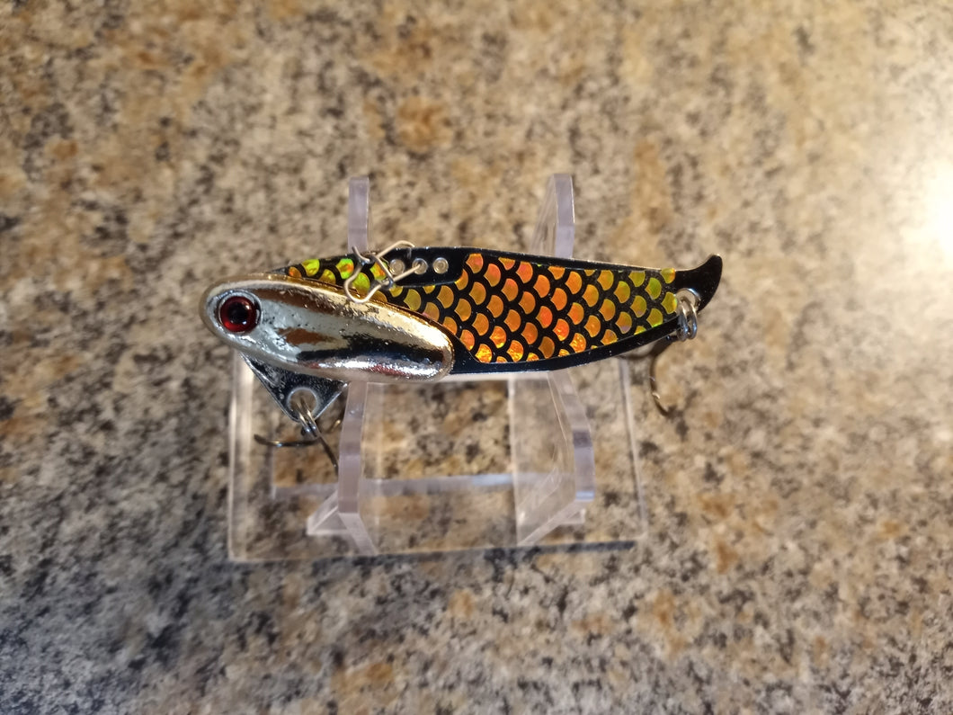 bass lure scales Silver Plated Custom Blade Baits in 1/2oz & 5/8oz weights SILVER PLATE – Fishing Lure Tape, Tackle, & Graphics Design Company