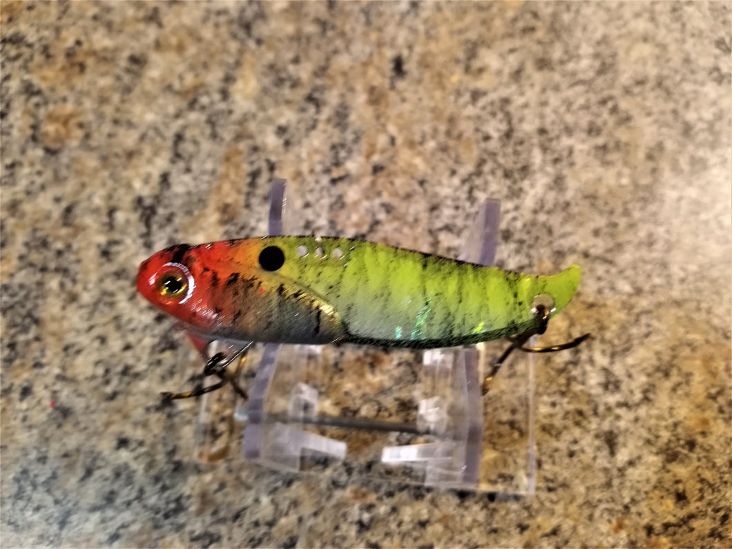 ONEIDA LAKE CUSTOM CLOWN SERIES BLADE BAIT 5/8OZ, 1/2OZ, 3/8OZ CHARTREUSE CLOWN