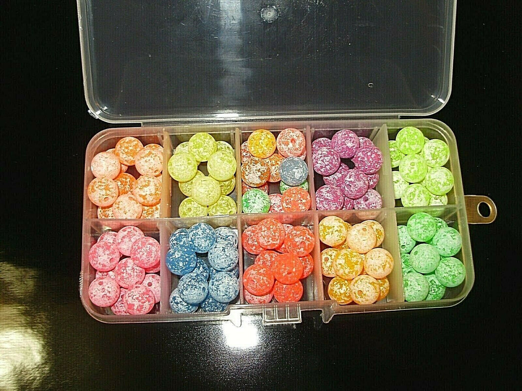 SPECKLED WHITE VEIL 10 UV COLOR TROUT & STEELHEAD Box 8mm, 10mm Sizes